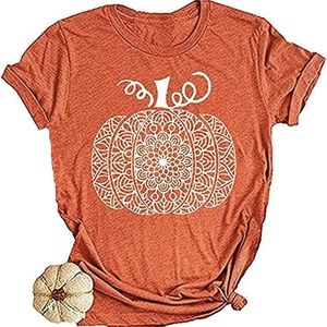 Women's Short-Sleeve Orange Pumpkin Tee